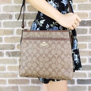 coach file crossbody in signature canvas